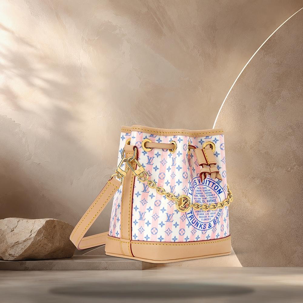 Louis Vuitton Nano Noe LV Stamp Blue Tote Bag M29029