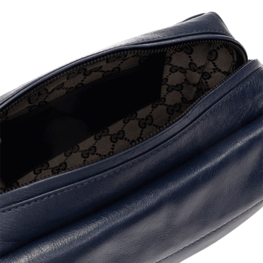GUCCI Small Messenger Crossbody Bag Supreme Leather Men’s 725696