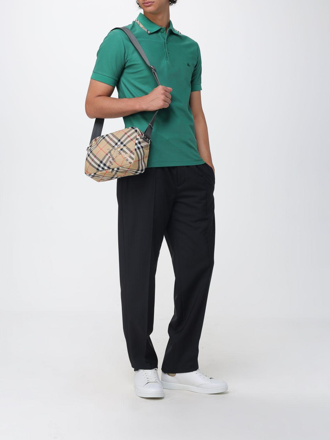 BURBERRY Short Sleeve Polo Shirt Men’s Cotton Tee Black
