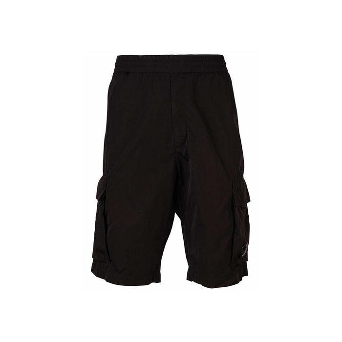 CP Company Lens Patch Cargo Shorts Black