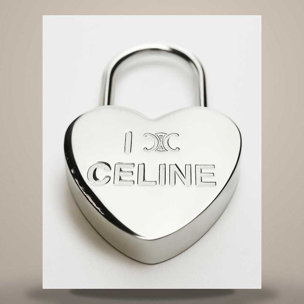 CELINE Column Beads Box Charm Keyring Gold-Finish Brass Red Gold B108W3N18 27RG
