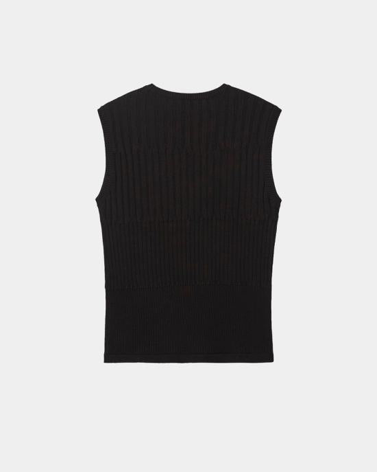 Andersson Bell Sleeveless T-Shirt Men’s White Cotton Tank Top atb1535m BLACK DOM