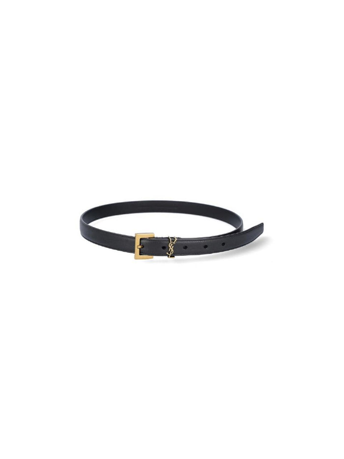 Saint Laurent Black Leather Women’s Belt