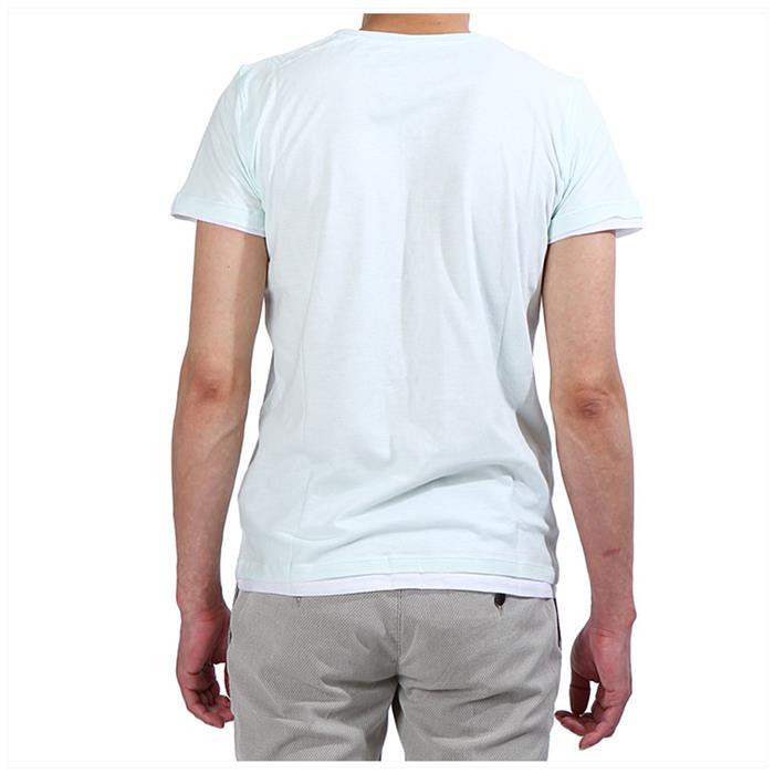 MAJESTIC Layered Henley Neck T-Shirt for Men 15S 04 004 271
