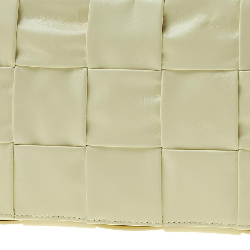 Bottega Veneta Cassette Leather Shoulder Bag Yellow Women’s