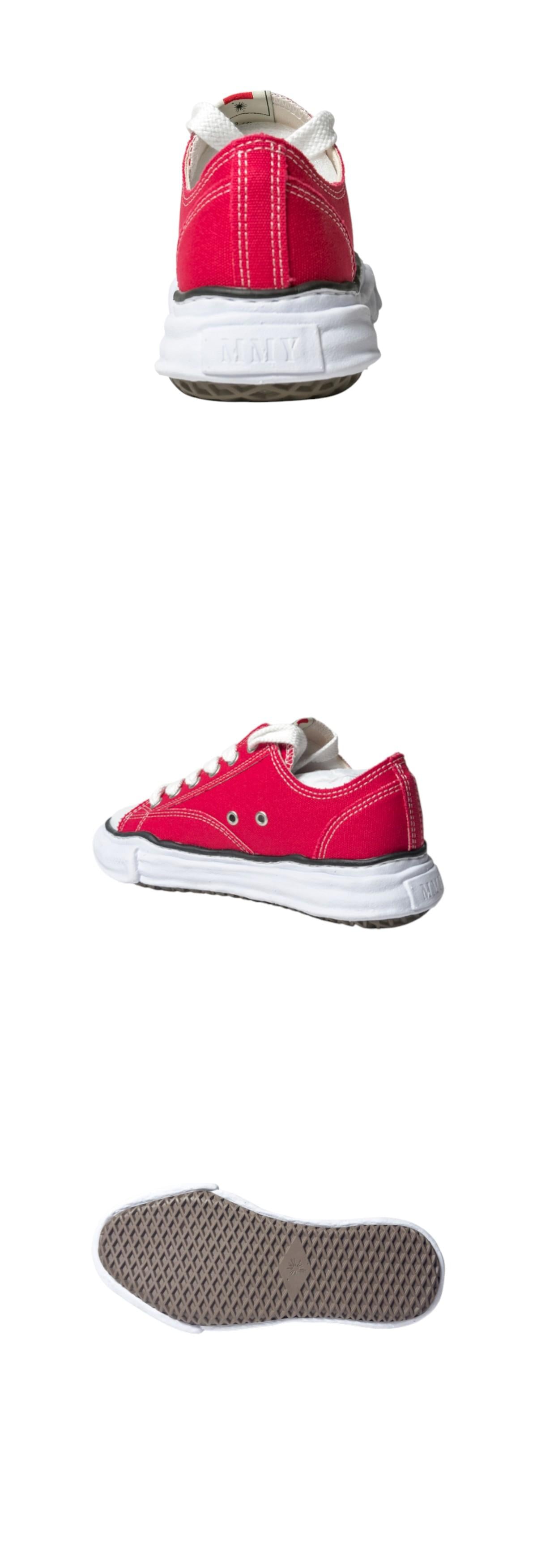 Maison Mihara Yasuhiro Red Canvas Peterson Low OG Sole Sneakers