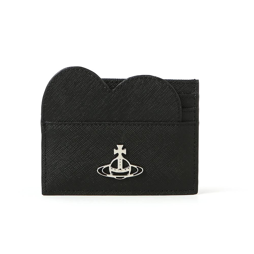Vivienne Westwood Saffiano Leather Heart Card Holder Black
