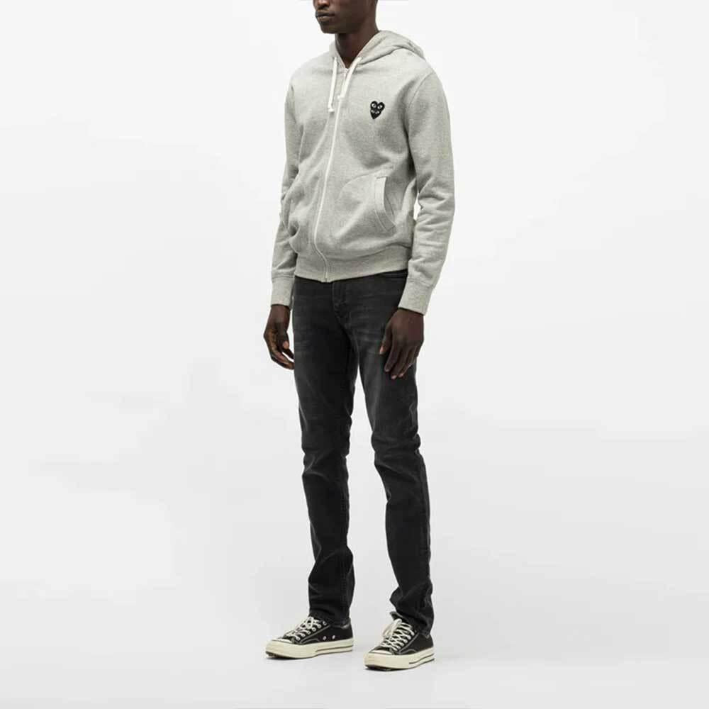 Comme des Garcons Black Heart Zip-Up Unisex Hoodie AX T302 051 1