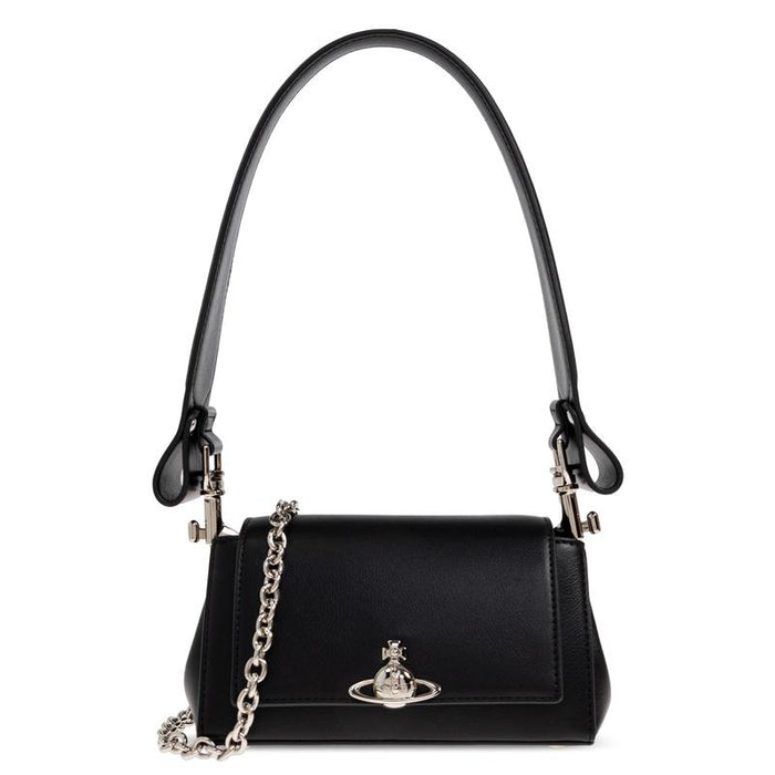 Vivienne Westwood Hazel Small Shoulder Bag Black Leather
