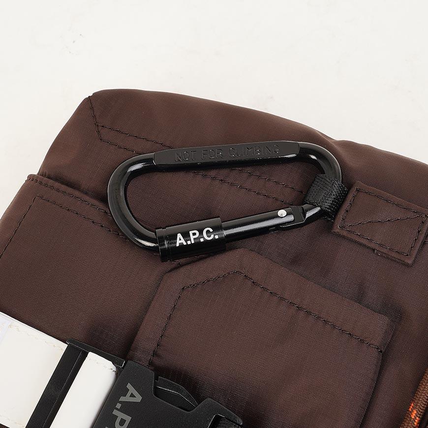 A.P.C. Men’s Trek Belt Bag Crossbody Black Nylon PAAGS H62219 CAA