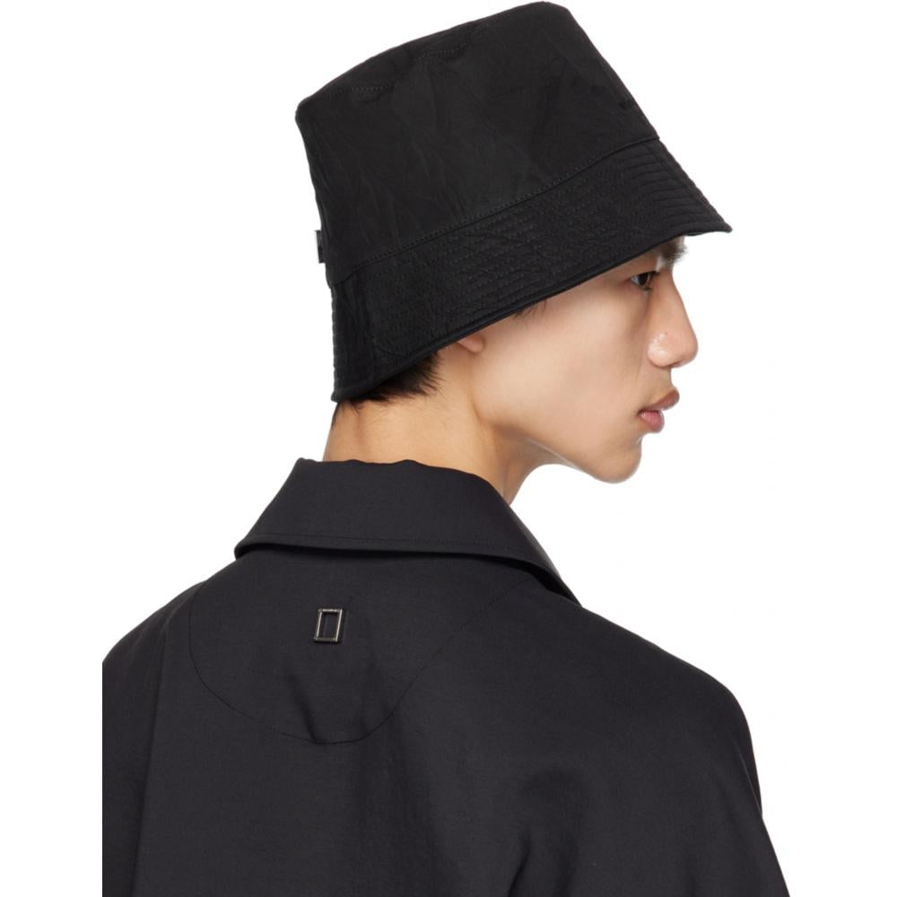 WOOYOUNGMI Crinkled Black Unisex Safari Bucket Hat W231AC53 929B