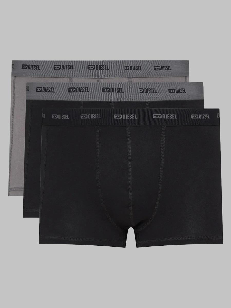 DIESEL Black Cotton Stretch Boxer Briefs Men’s Underwear