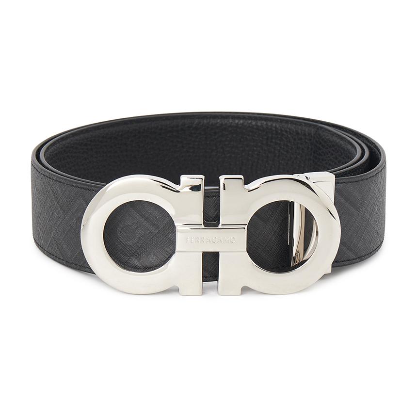 Ferragamo Gancini Men’s Reversible Leather Belt Pre-Cut 0270 018 0780244