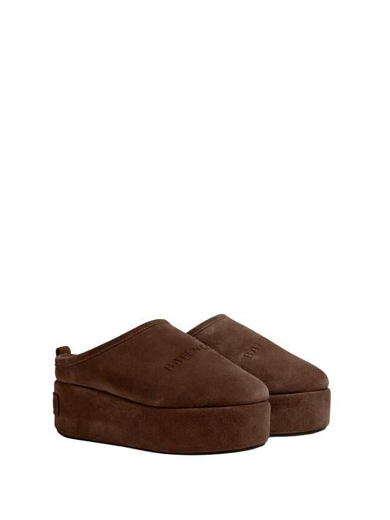 BALENCIAGA Alaska Soft Platform Mules Soft Espresso Brown