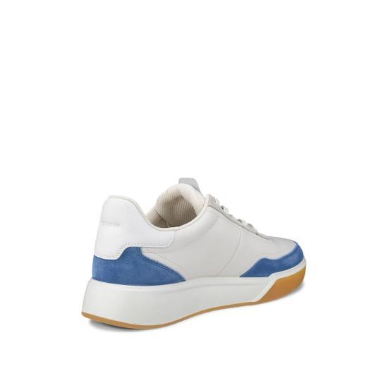 ecco Federal Blue White Leather Sneakers for Men