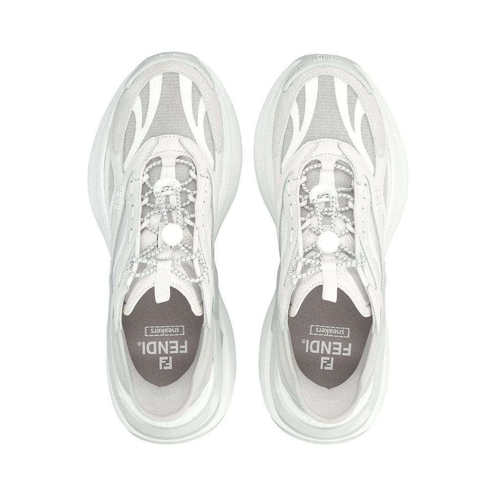 FENDI F-Light Low Top Sneakers White Beige Women