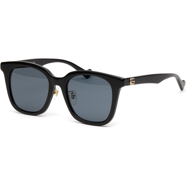 GUCCI Black Rectangular Acetate Asian Fit Sunglasses