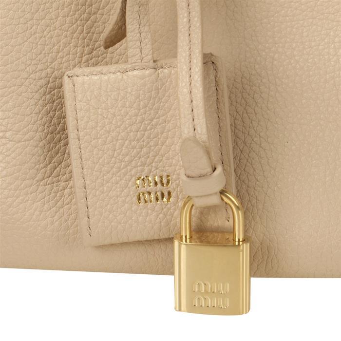 Miu Miu Women's Leather Logo Patch Tote Bag