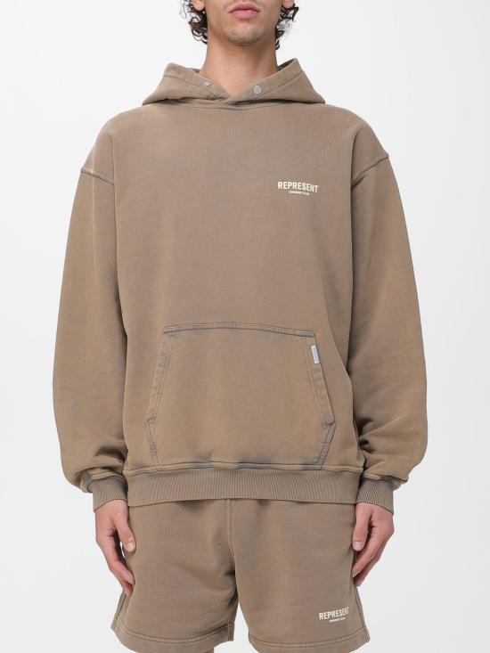 REPRESENT Cotton Pullover Hoodie Ladies Top OCM4111316 BEIGE DOM