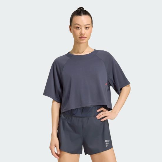 Adidas Short Sleeve T-Shirt for Women KU8478 Night Grey DOM