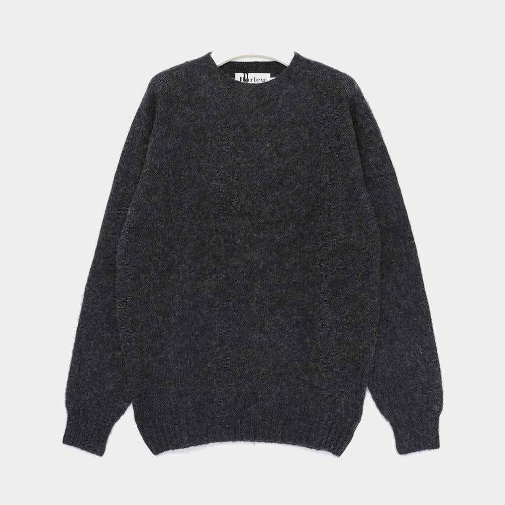 Harley OF SCOTLAND Shaggy Dog Classic Wool Men’s Crewnec M3834 7 SHAGGY CHARCOAL