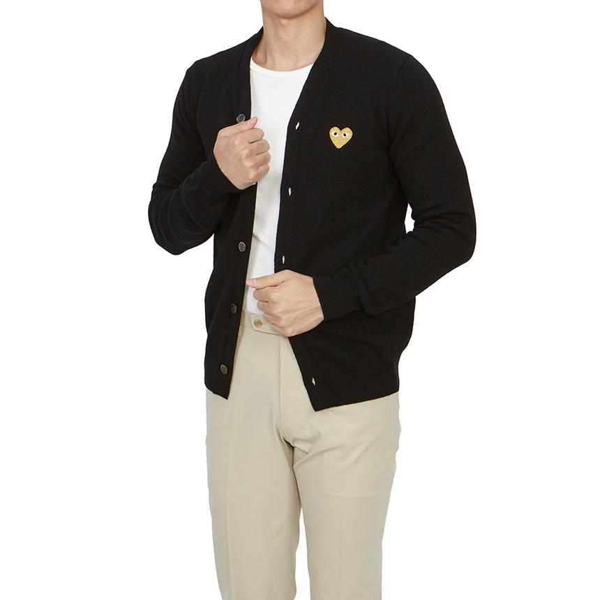 Comme des Garcons Gold Heart Logo Unisex Cardigan AX N050 051 1