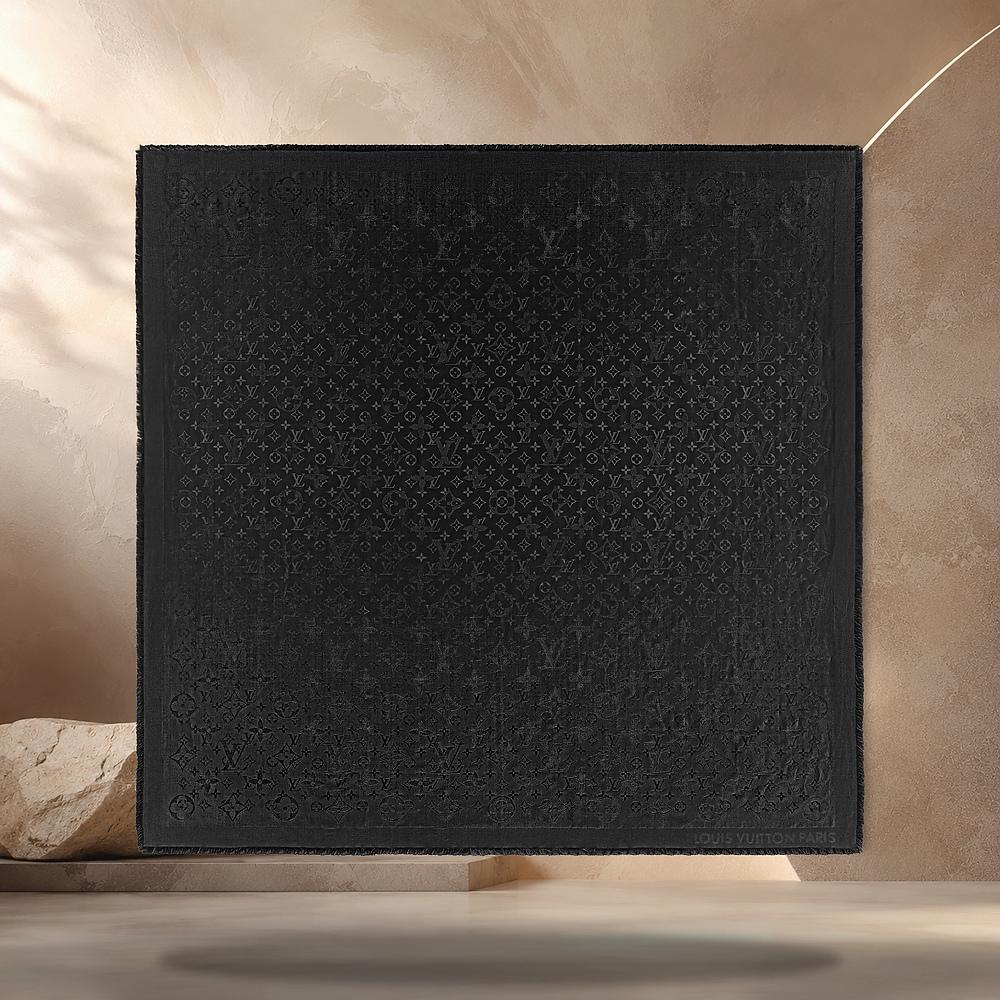 Louis Vuitton Summer Breeze Shawl Black Scarf M98536