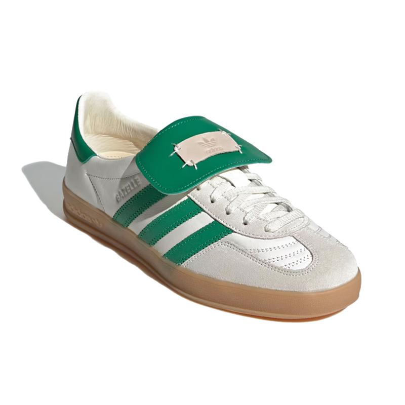 Adidas White Green Gazelle Indoor Low-Top Sneakers Men
