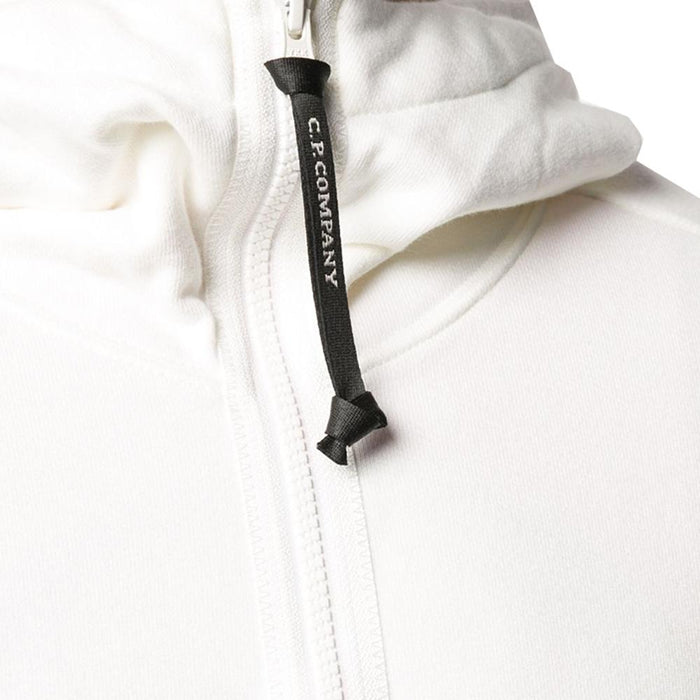 CP Company White Fleece Half-Zip Goggle Hoodie Men’s