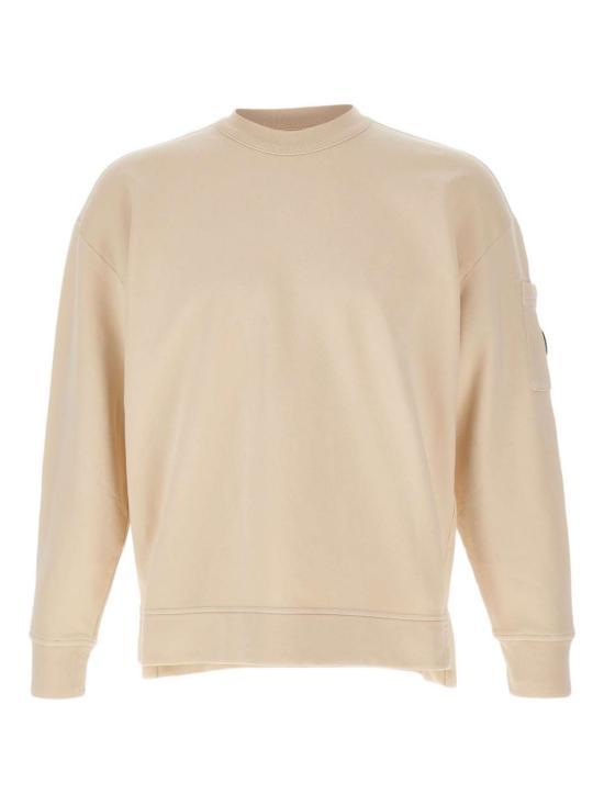 CP Company Brushed Emerized Diagonal Fleece Boxy Crewneck Sweatshirt