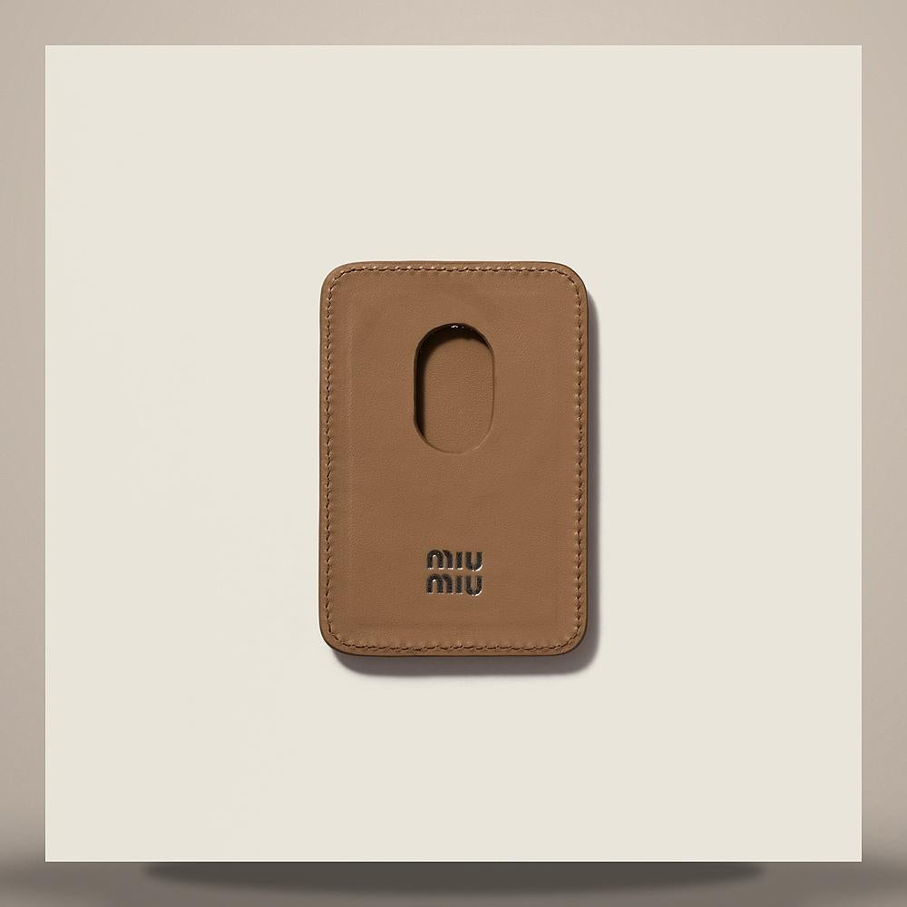 Miu Miu Magnetic Leather Card Holder Wallet Navy 5MC136 2A44 F0770