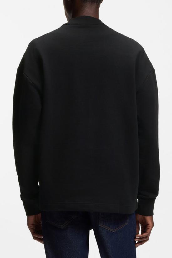 HUGO BOSS Long-Sleeve Sweatshirt for Men 50522359 001 BLACK DOM