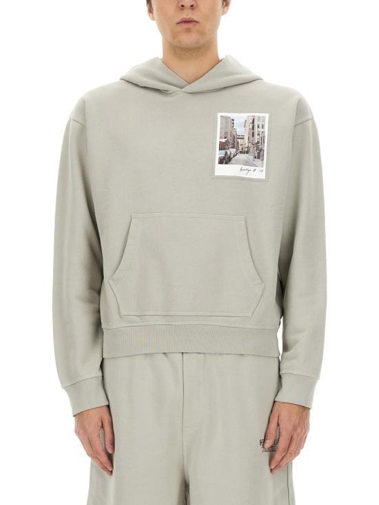 Helmut Lang Grey Logo Hoodie Sweatshirt for Women O10HM520B00