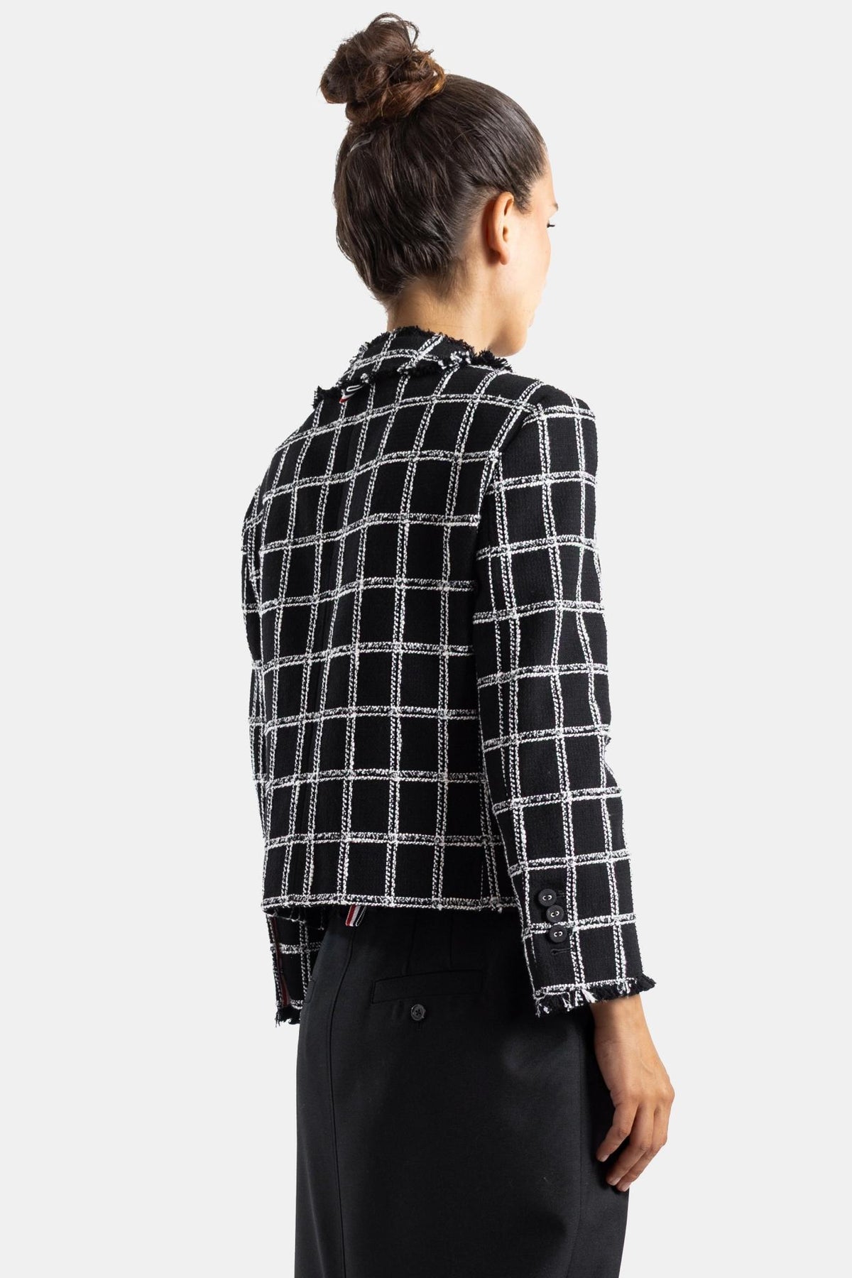 THOM BROWNE Wool Blend Check Jacket