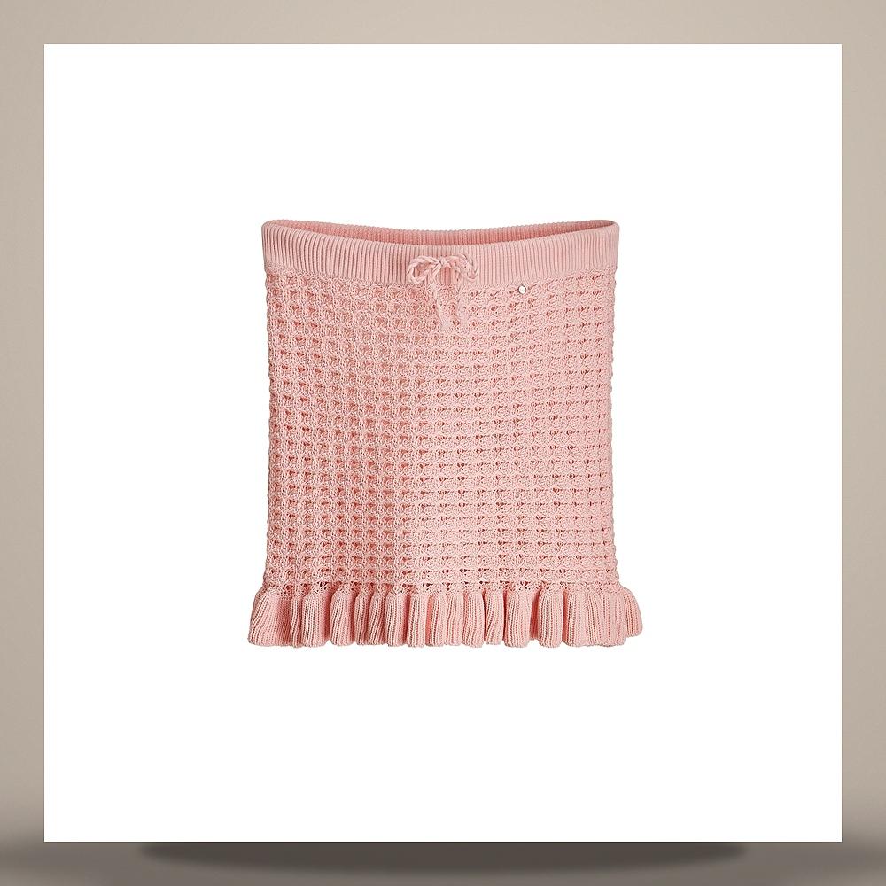 DIOR Pink Cotton Crochet Knit Straight Mini Skirt 644J10A7909 X4020