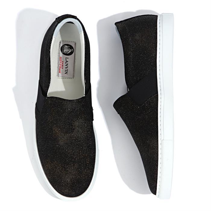 Lanvin Glitter Velvet Slip-On Sneakers FW SKBSL5 DUSA E15 10
