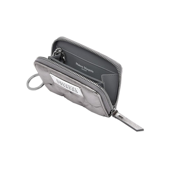 Maison Margiela Glam Slam Silver Leather Coin Bifold Wallet