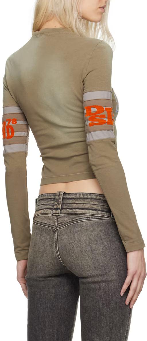 DIESEL Medium Brown Long Sleeve T-Shirt A132910AKAQ 7DH A13291 0AKAQ 7DH