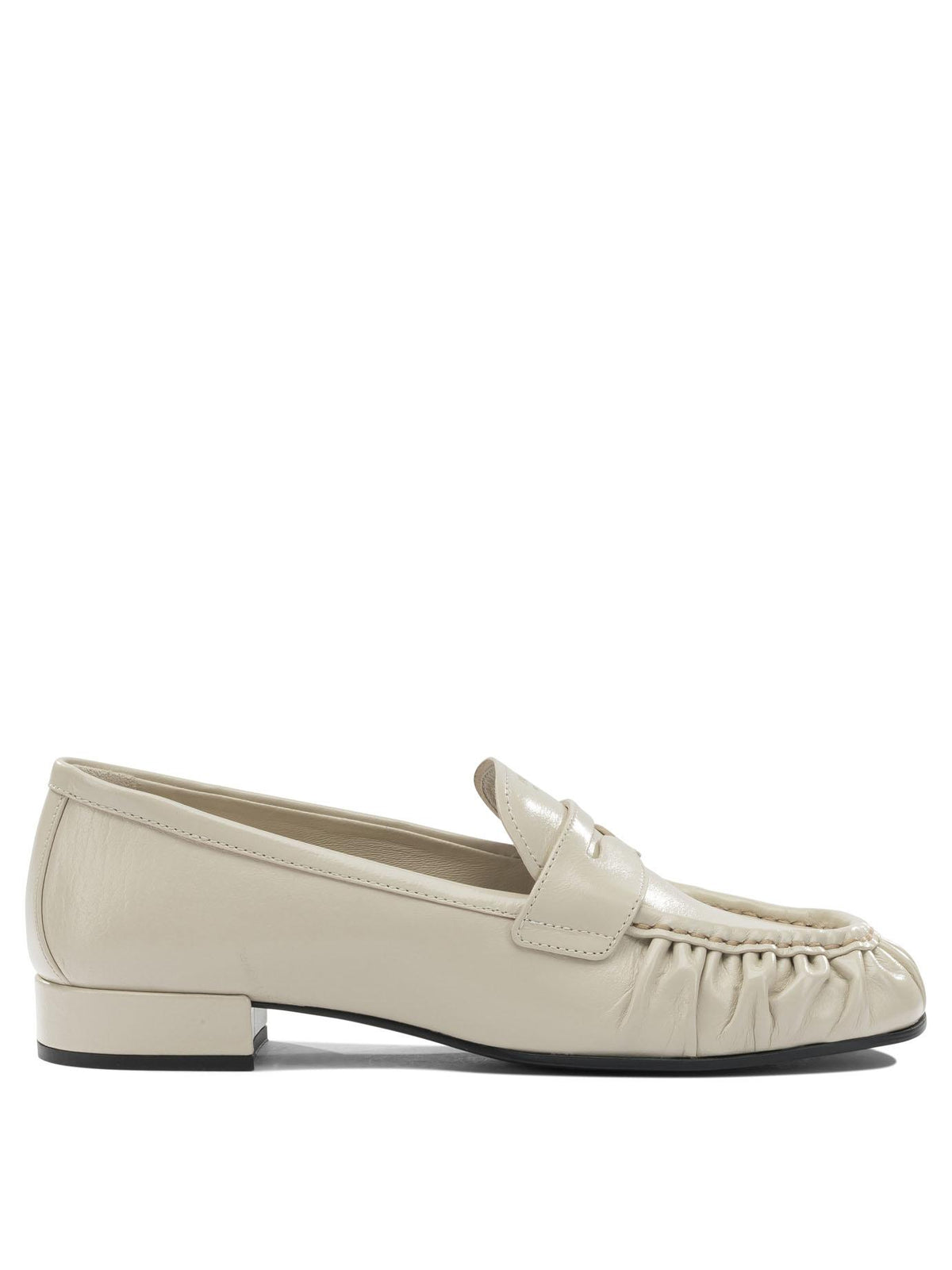 PRADA Black Leather Loafers