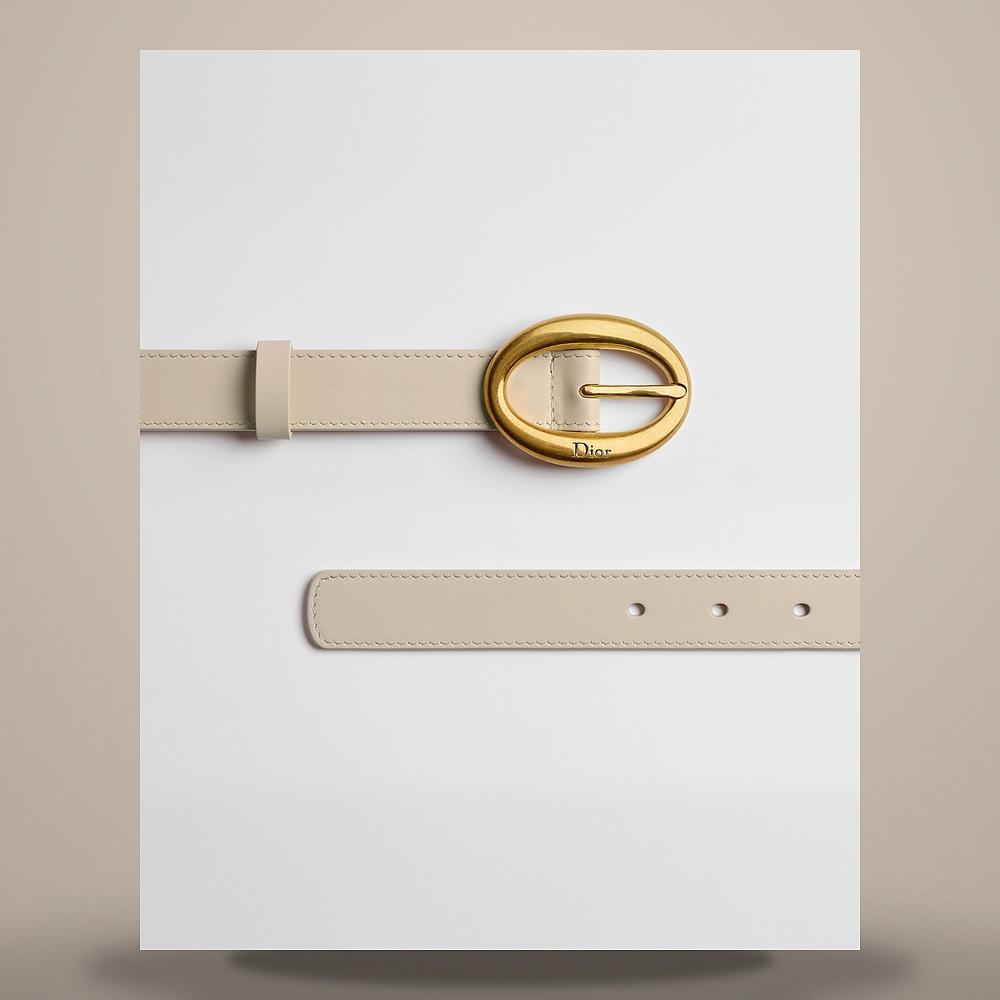 DIOR Smooth Calfskin Leather Belt 25mm Cre Legend B1038CGBJ M79U
