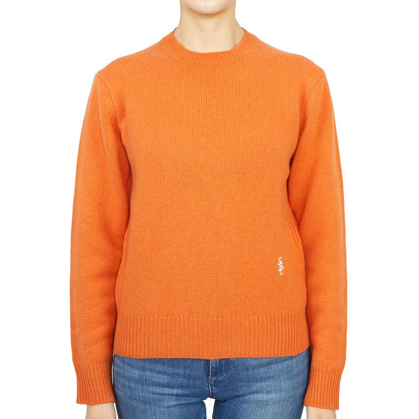 SPORTY&RICH Turmeric Wool Crewneck Knit Sweater for Women