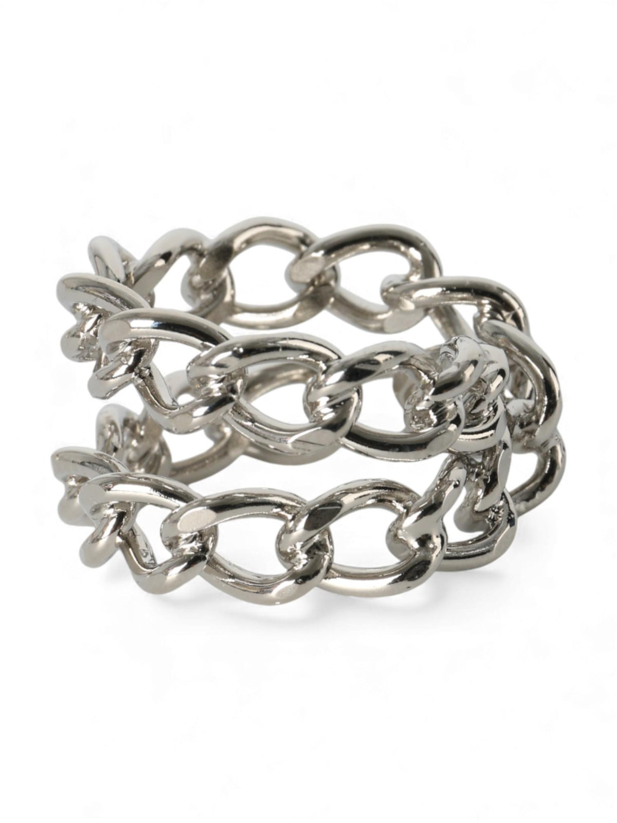 Dries Van Noten Silver Double Chain Ring Unisex Jewelry 242018239061952