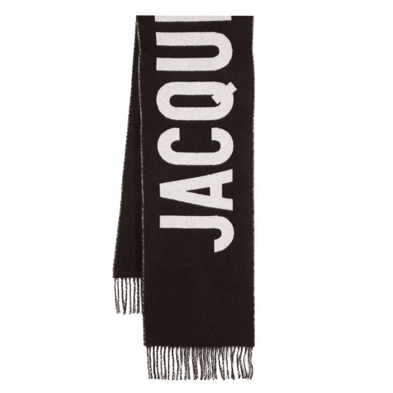 JACQUEMUS Le Chouchou Jacquard Logo Virgin Wool Scarf/Muffler