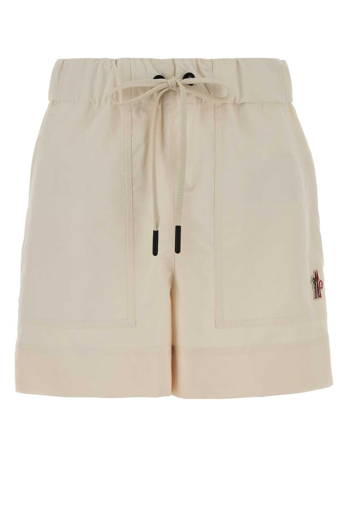 Moncler Cotton Blend Drawstring High-Waist Short Pants