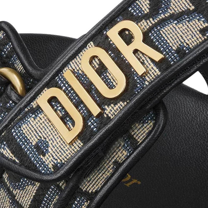 DIOR Act Sandals Women’s Slide Slippers Black Leather