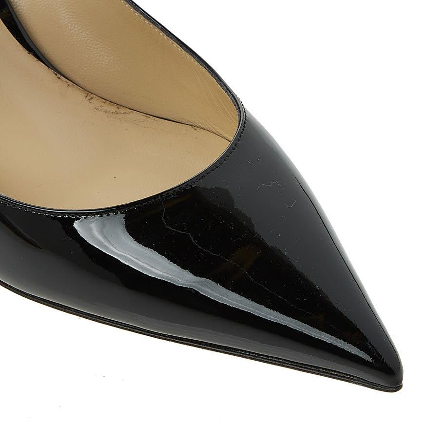 Jimmy Choo Crystal Strap Mule Slides for Women BING 65 PAT BLACK