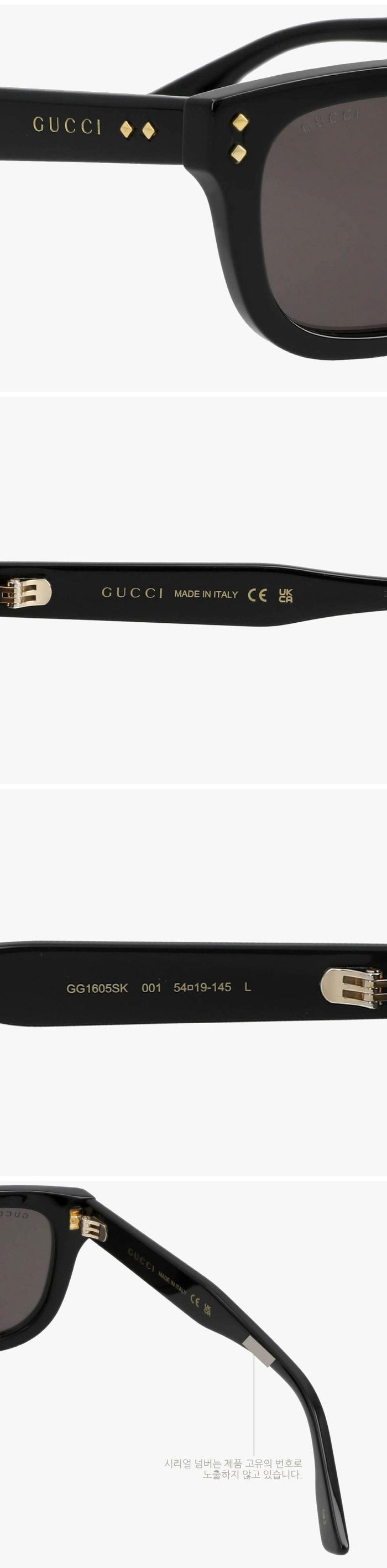 GUCCI Black Acetate Women’s Sunglasses