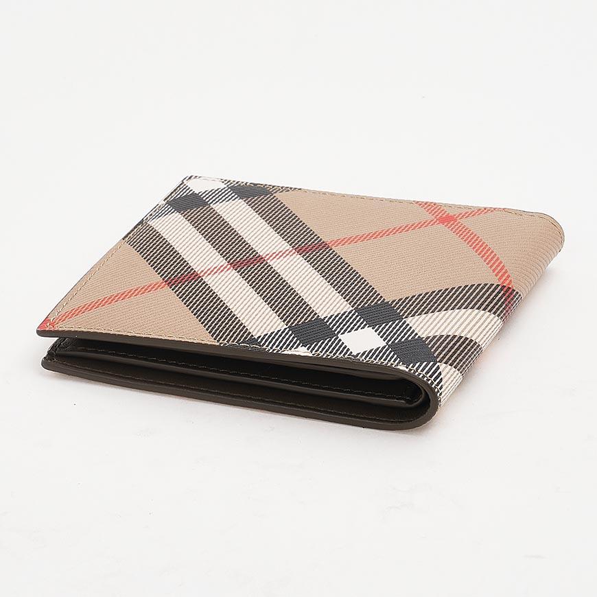 BURBERRY Men’s Check Bifold Wallet