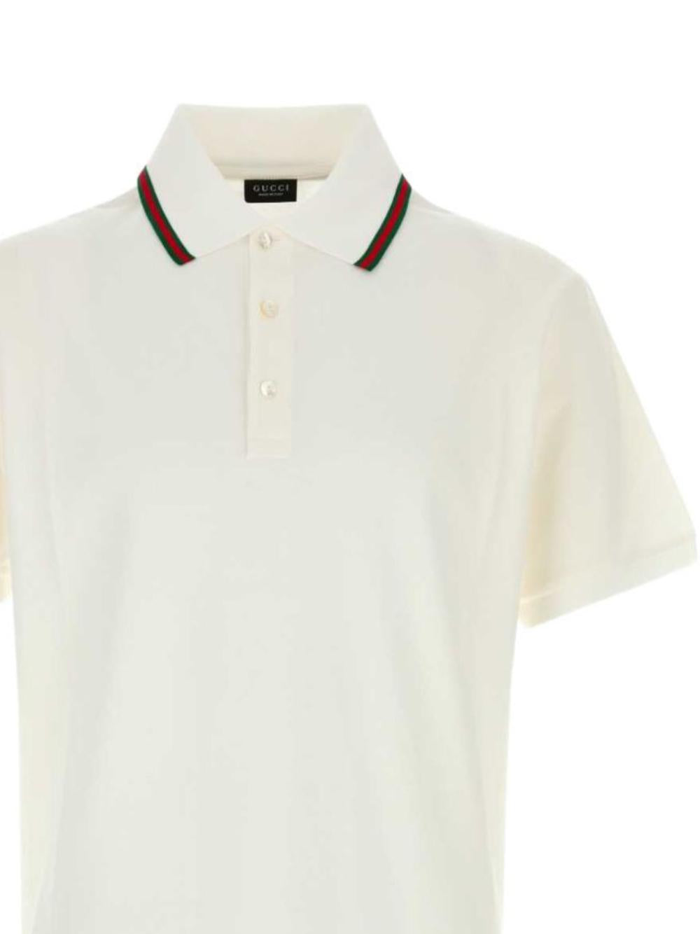 GUCCI Black Cotton Short Sleeve Polo Shirt