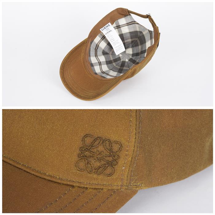 LOEWE Anagram Embroidered Logo Waxed Canvas Baseball Cap K820358X40 2140